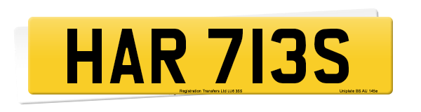 Registration number HAR 713S